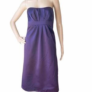 Alfred Angelo Purple Strapless Prom Dress